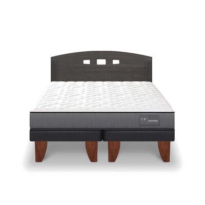 Cama Europea CIC Base Dividida 2 Plazas Anatomic + Respaldo Gales