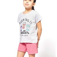 Pijama de Algodón Niña Kayser Gris