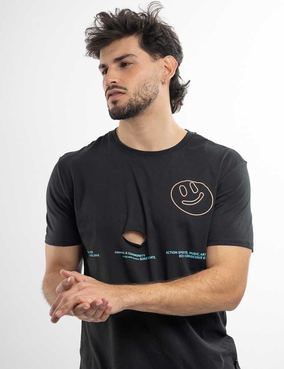 Polera Con Print Manga Corta Hombre Cutback
