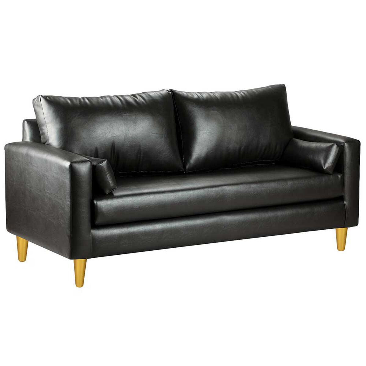 Sofá Bodevir Sky PU 01 3 Cuerpos Negro 