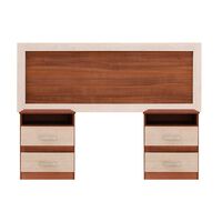 Respaldo + 2 Veladores Celta 2 Plazas Alicante Café Beige