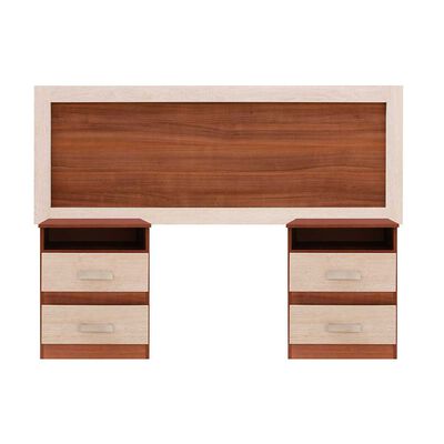 Imagen 1 del producto Respaldo + 2 Veladores Celta 2 Plazas Alicante Café Beige