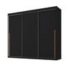 Closet Di Poretti Design Senna 3 Puertas 6 Cajones Negro