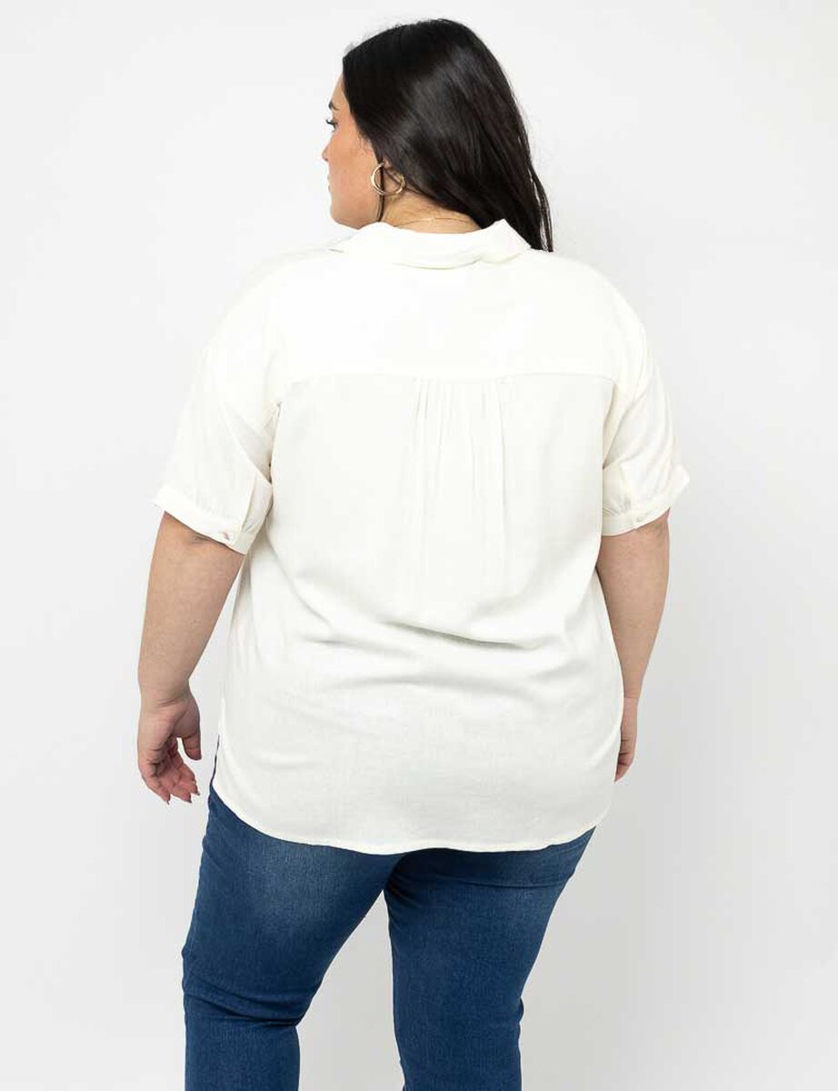 Blusa Botones Manga Corta Mujer Extralindas