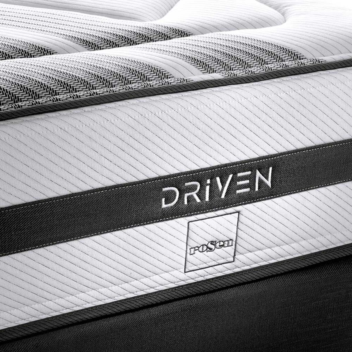 Cama Europea Rosen Base Dividida King Driven + Respaldo + 2 Veladores Sicilia
