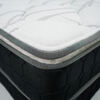 Cama Europea Celta 2 Plazas Black Soul + Respaldo + 2 Veladores Capitone