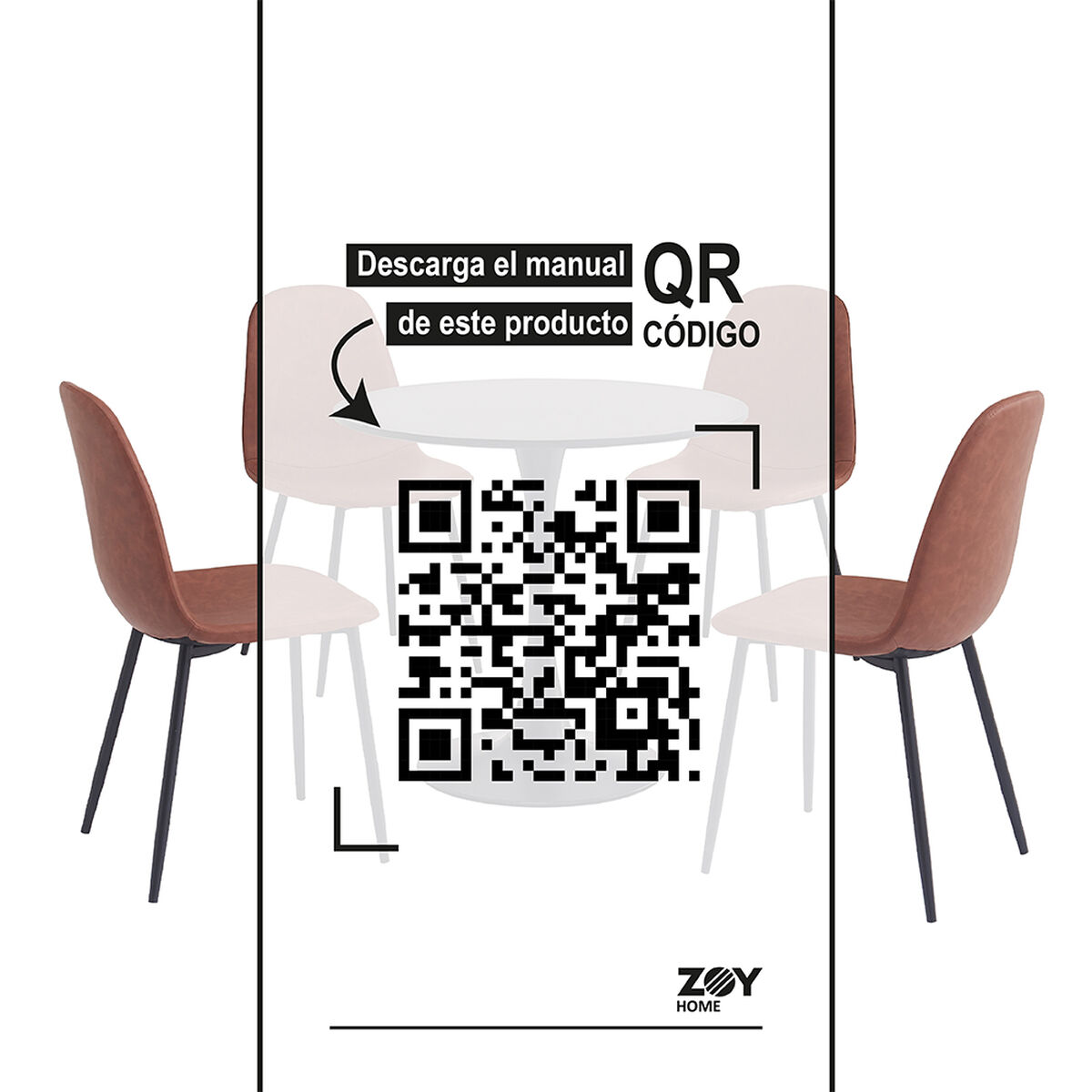 Juego de Comedor Zoy Home Saona Café 4 Sillas