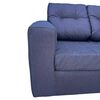 Juego de Living Kea Nize Sofá 3 Cuerpos + Dos Pouf Tela Negro