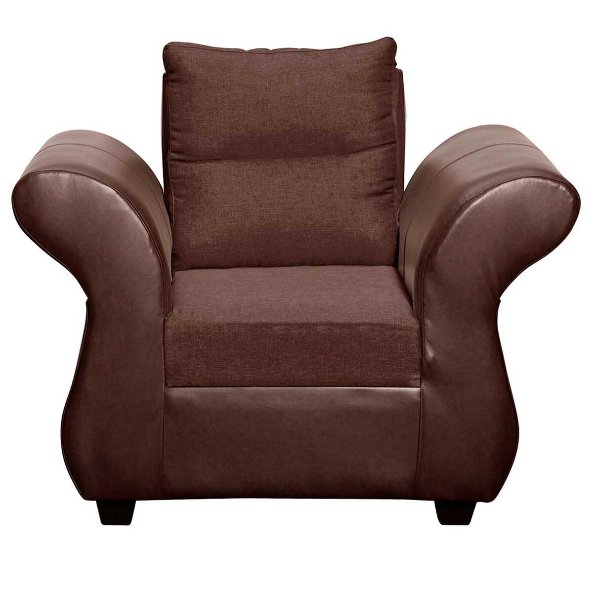 Juego de Living Diseño A&M Home Zara Sofá 3 Cuerpos + Dos Sillones 1 Cuerpo Chocolate