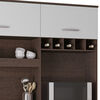 Mueble de Cocina Vekkahome Cristo 5 Puertas 5 Cajones Blanco Café