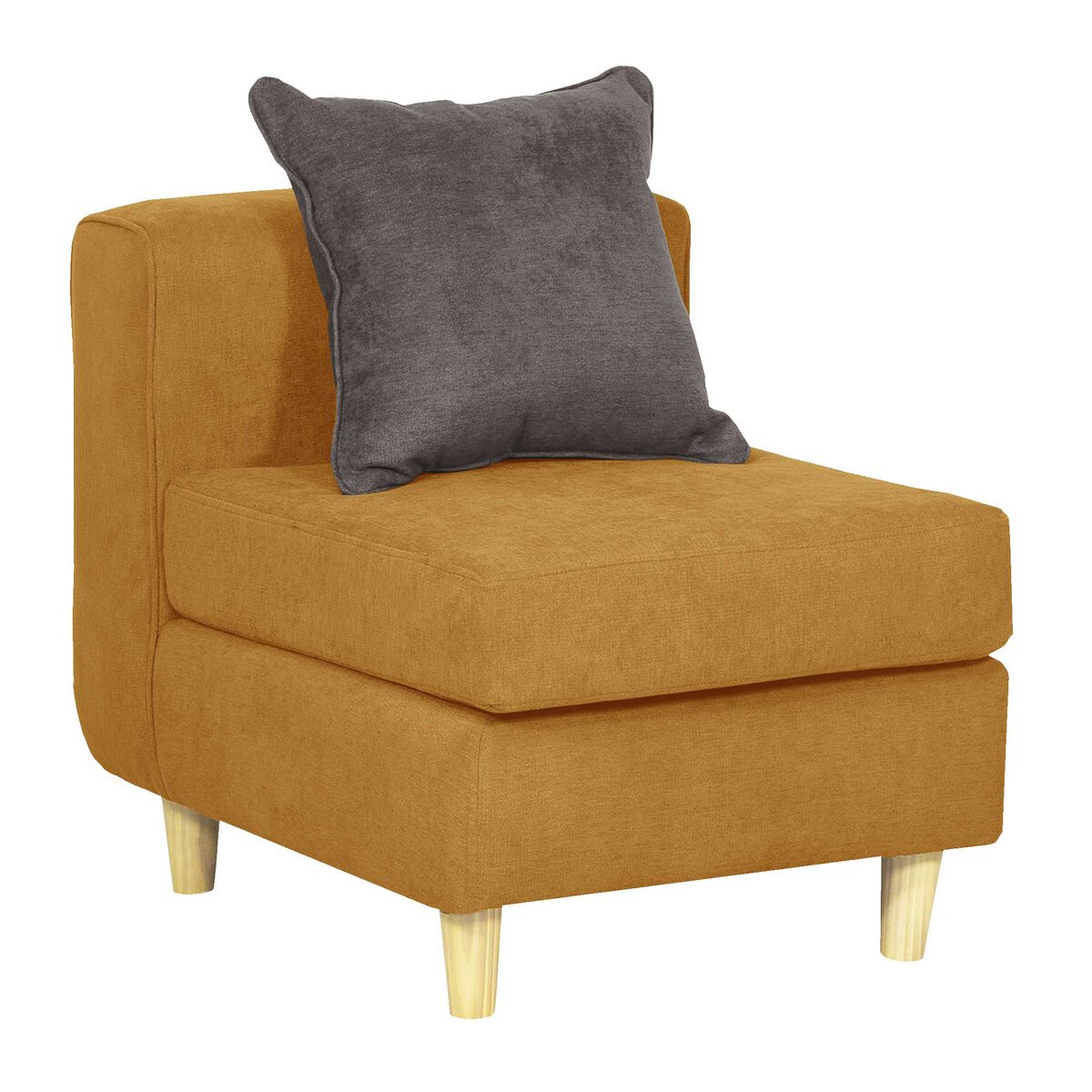 Butaca Innovamuebles Eagle Tela 1 Cuerpo Amarillo