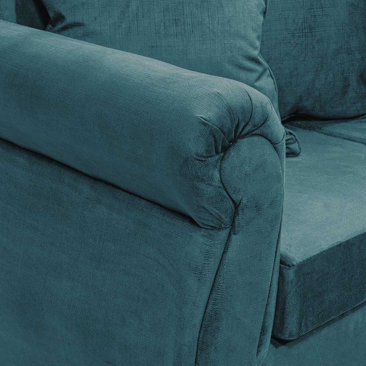 Juego de Living Innovamuebles Azucena Sofá 3 Cuerpos + Dos Sillones 1 Cuerpo Petróleo 