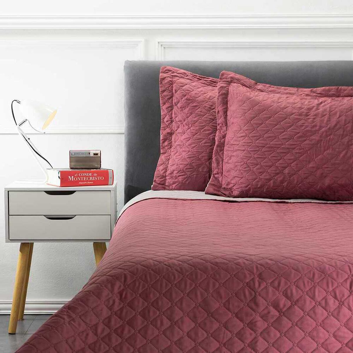 Cubrecama Bicolor Casanova 1,5 Plazas Grape