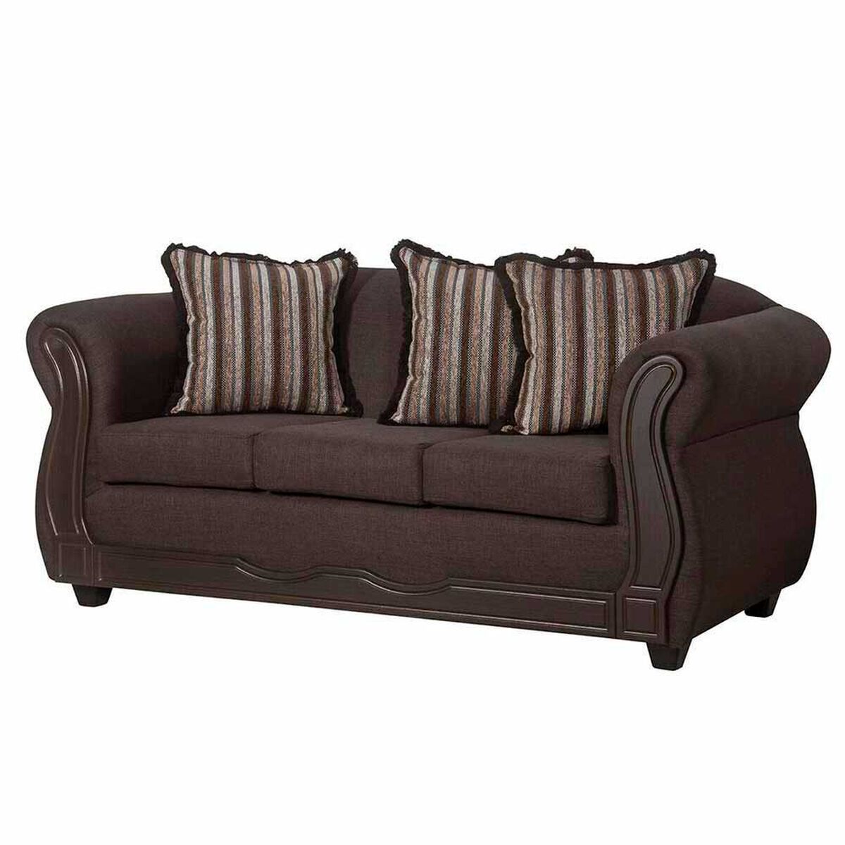 Sof&aacute; Black Factory Sofia 3 Cuerpos Caf&eacute;