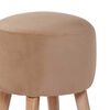 Pouf Latam Home Nantes Tela Velvet Beige