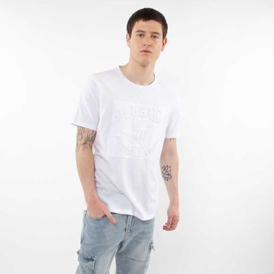 Polera Algodón Con Relieve Manga Corta Hombre Fiorucci