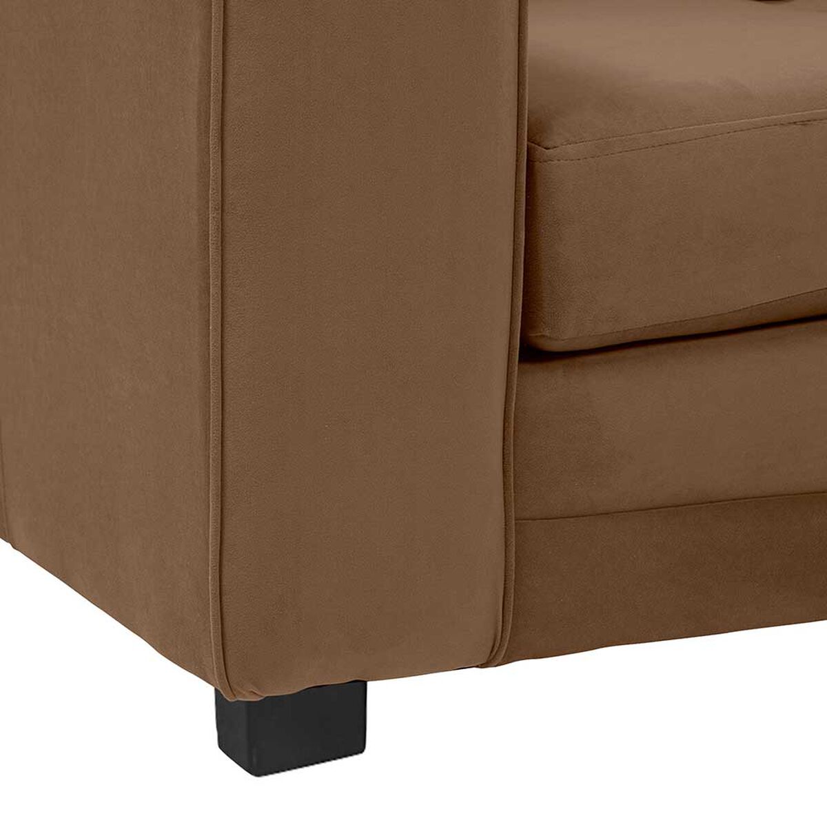 Sof&aacute; Seccional Derecho Living Factory Roma 3 Cuerpos Chocolate