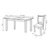 Juego de Comedor Zoy Home Andros 4 Sillas Café