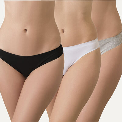 Pack 3 Bikinis de Algodón sin Demarcación