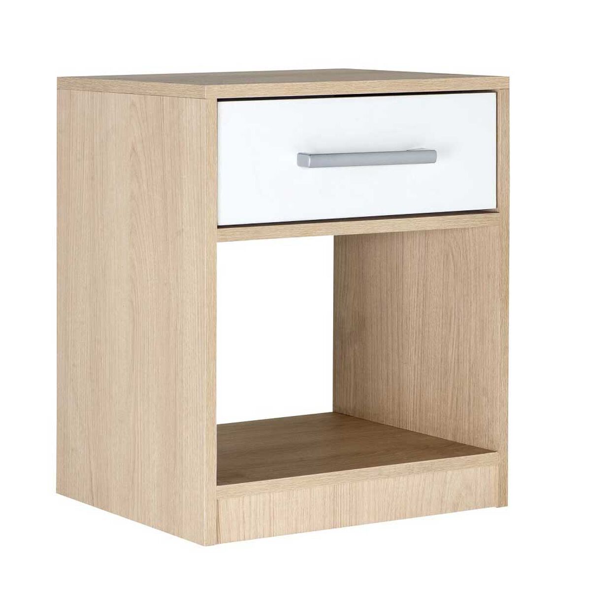 Velador Mobikit Oslo Blanco-Jerez 1 Cajón