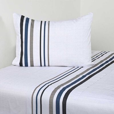 Juego de Sábanas Estampado Cannon 200 Hilos 1,5 Plazas Stone