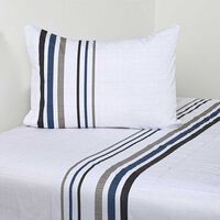 Juego de Sábanas Estampado Cannon 200 Hilos 1,5 Plazas Stone