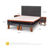 Cama Europea CIC Base Dividida 2 Plazas Bee Comfort + Respaldo + 2 Veladores