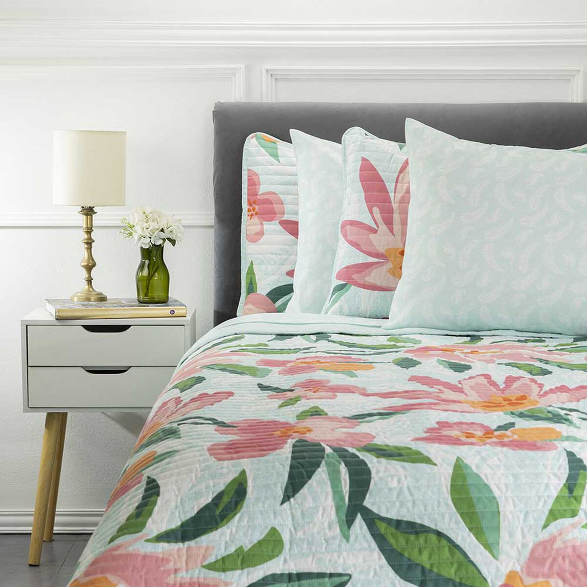 Set Quilt + Juego de Sábanas Dreams 2 Plazas Cora