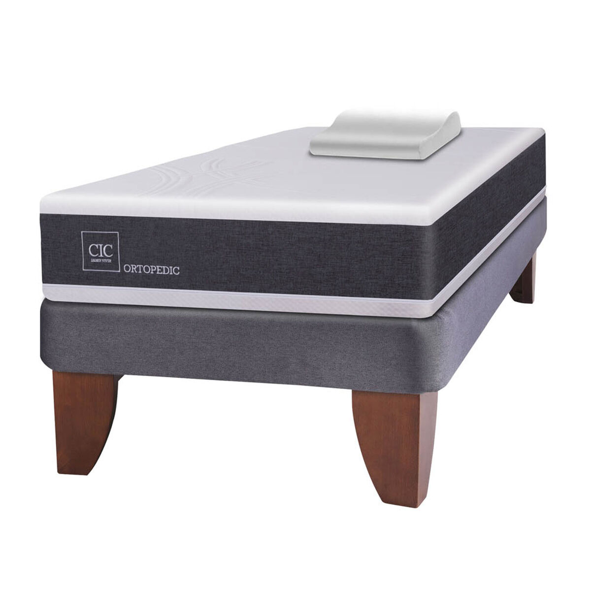 Cama Europea CIC 1,5 Plazas Ortopedic + Almohada