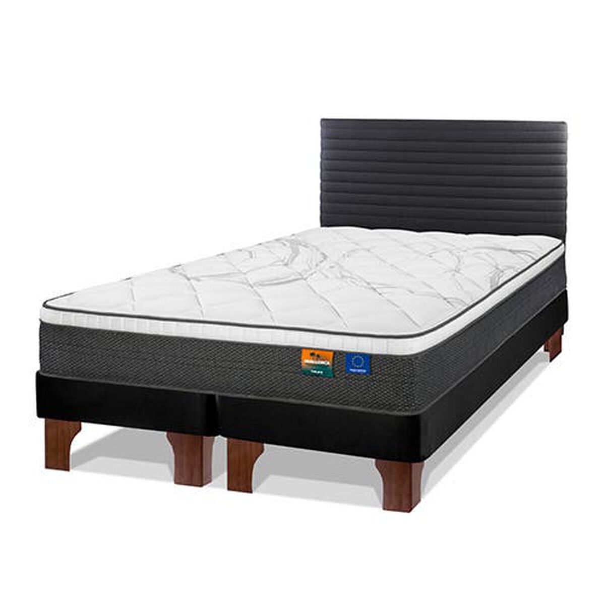 Cama Europea Flex Base Dividida King Mallorca + Respaldo Modern