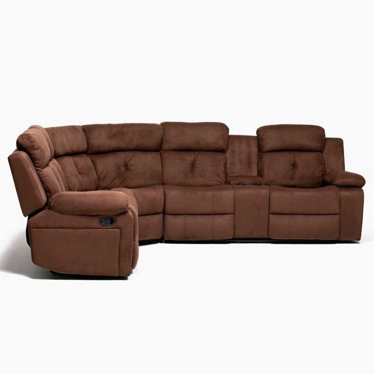 Sof&aacute; Seccional Daniels 5 Cuerpos Caf&eacute;