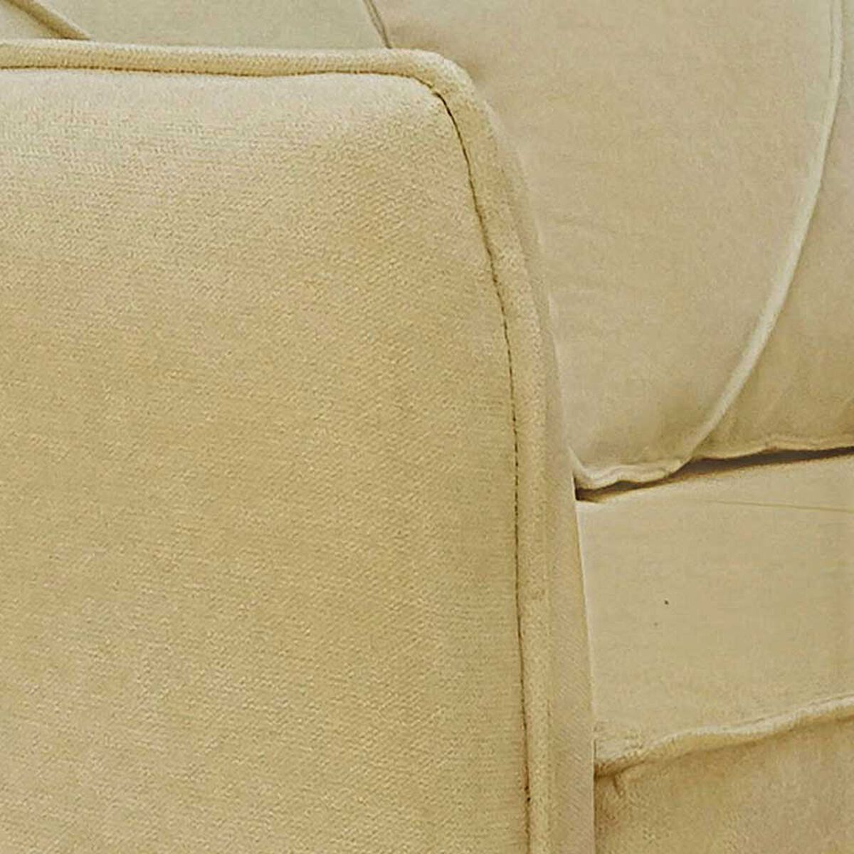 Sofá Elegant Detail Atlanta 3 Cuerpos Tela Beige