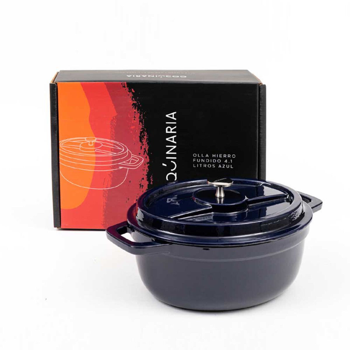 Olla Hierro Fundido Coquinaria 4.1 lt. Azul