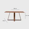 Juego de Comedor Decocasa Avena 6 Sillas Canela