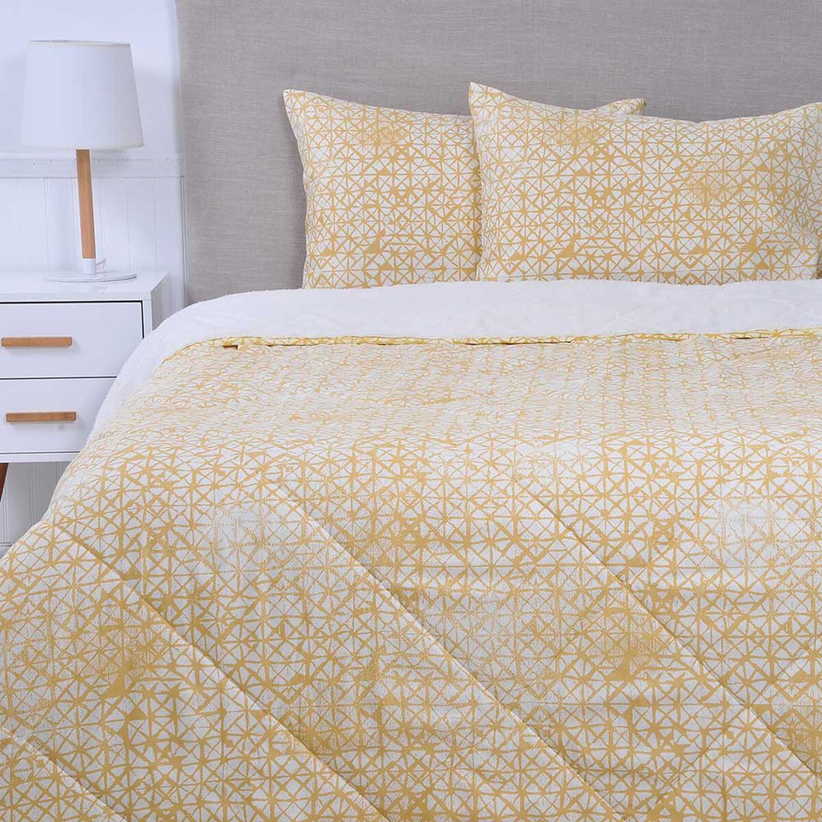 Plumón Microfibra Sherpa Mashini 2 Plazas Golden