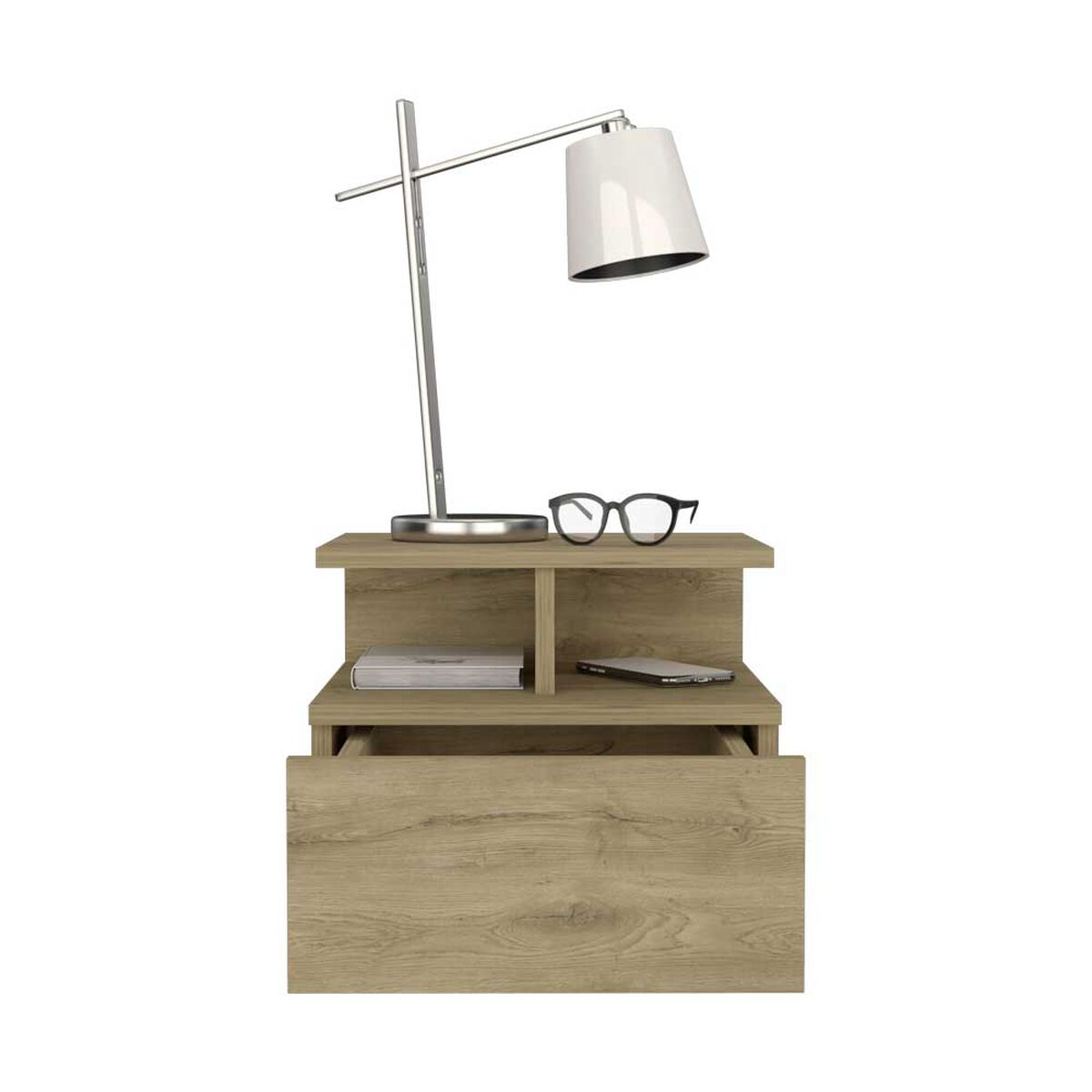 Velador Rectangular TuHome Dreams 1 Cajón Macadamia