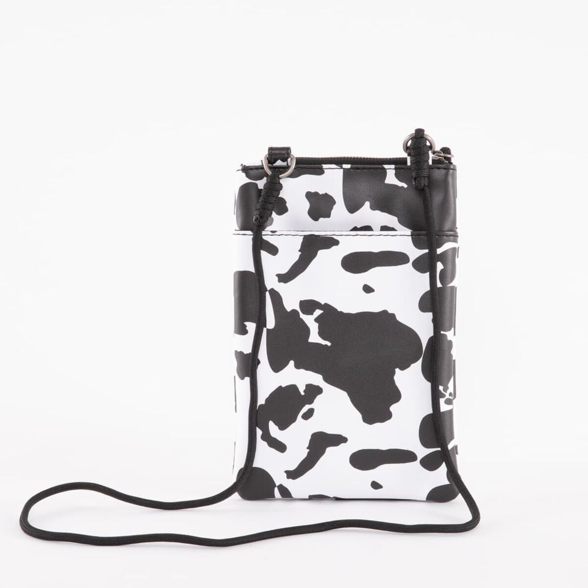 Cartera Porta Celular Vaquera Negra Eco Cuero Mujer Icono