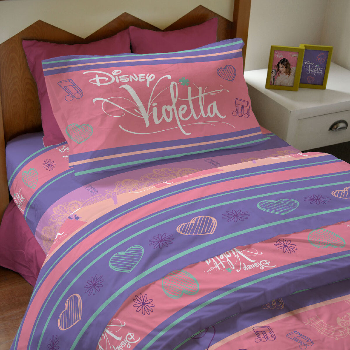 Sábana Violetta Pop Star 1,5 Plazas