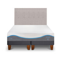 Cama Europea CIC Base Dividida 2 Plazas Alaska + Respaldo