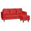 Sof&aacute; Seccional Intercambiable Latam Home Venecia 3 Cuerpos Rojo