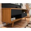 Rack TV Home Mobili Salom Hasta 50" Negro Nogal