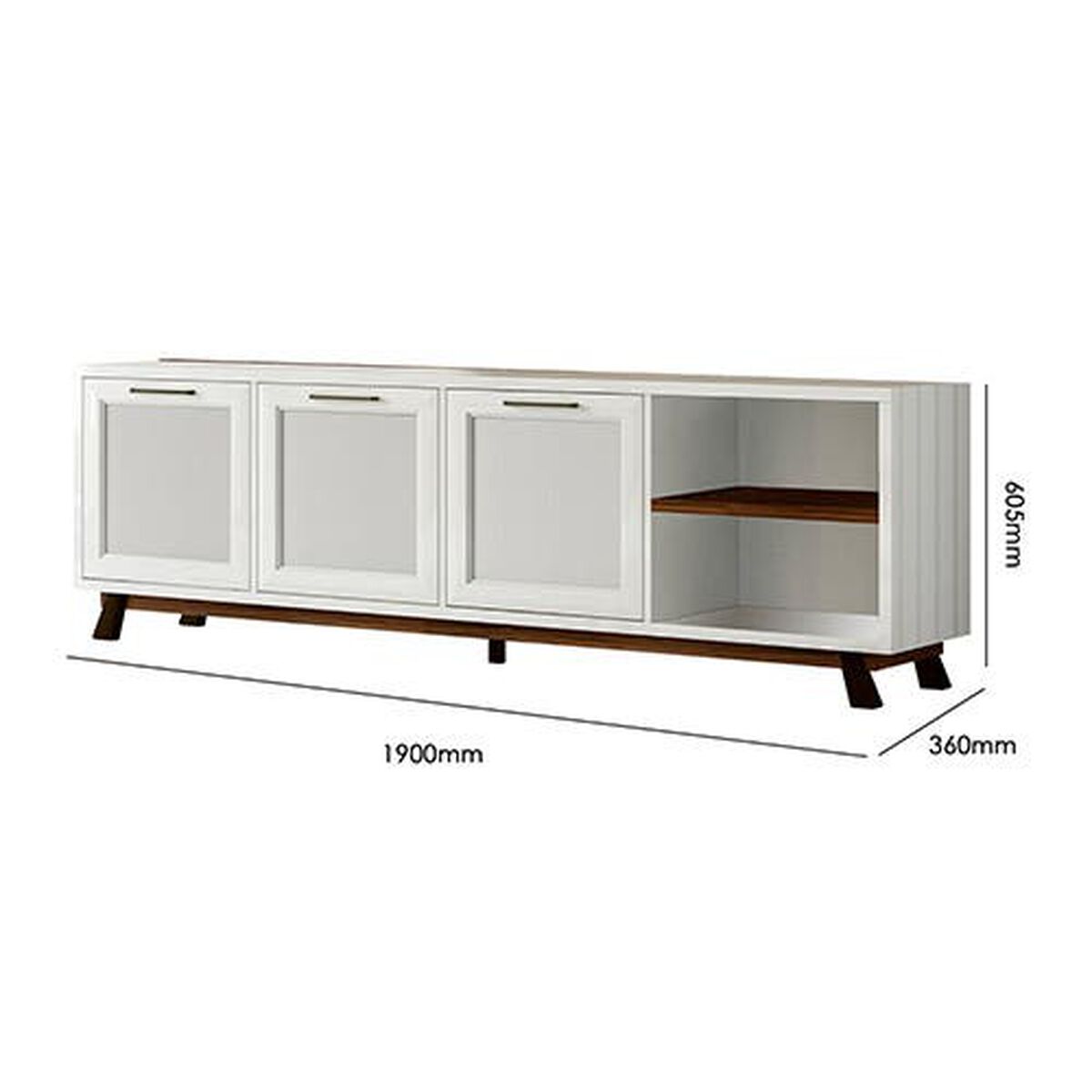 Rack TV Yardas Genesis Hasta 75" Blanco