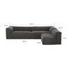 Seccional CIC Relax Sillón 1 Cuerpo + Dos Sofás 2 Cuerpos Gris