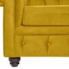 Juego de Living Innovamuebles Manchester Sofá 3 Cuerpos + Dos Pouf 1 Cuerpo Mostaza