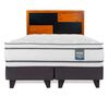 Combo Cama Europea Flex 2 Plazas Majesty + Respaldo Colonia