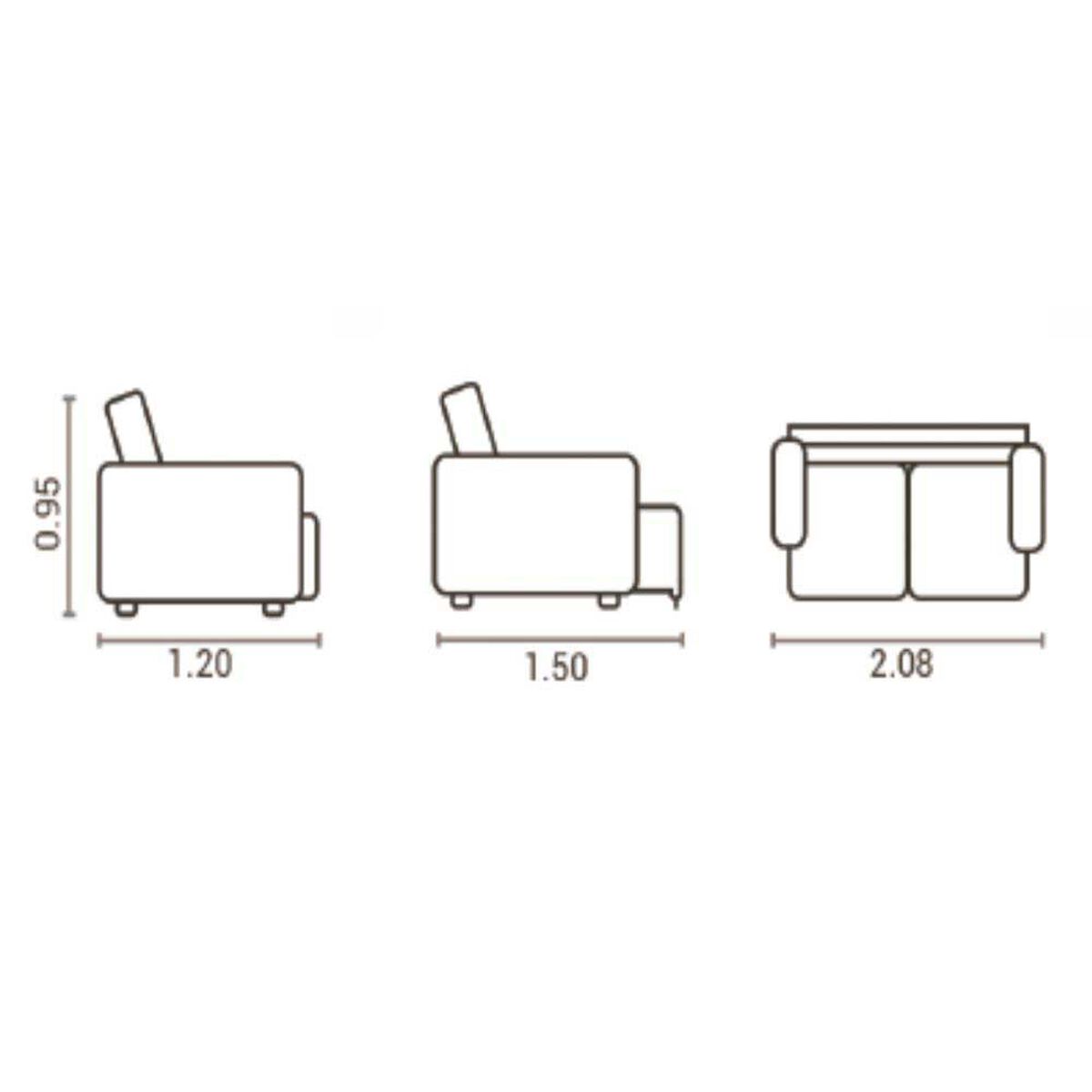 Sofá Amuv Capri 3 Cuerpos Gris