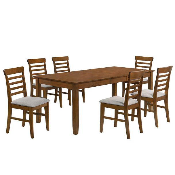 Juego de Comedor Extendible Dreams Nepal 6 Sillas Café