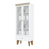 Vitrina Home Mobili Cristal Hasta Blanco
