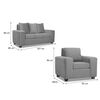 Juego de Living Innovamuebles Kahlo Sofá 3 Cuerpos + Dos Butacas 1 Cuerpo Beige