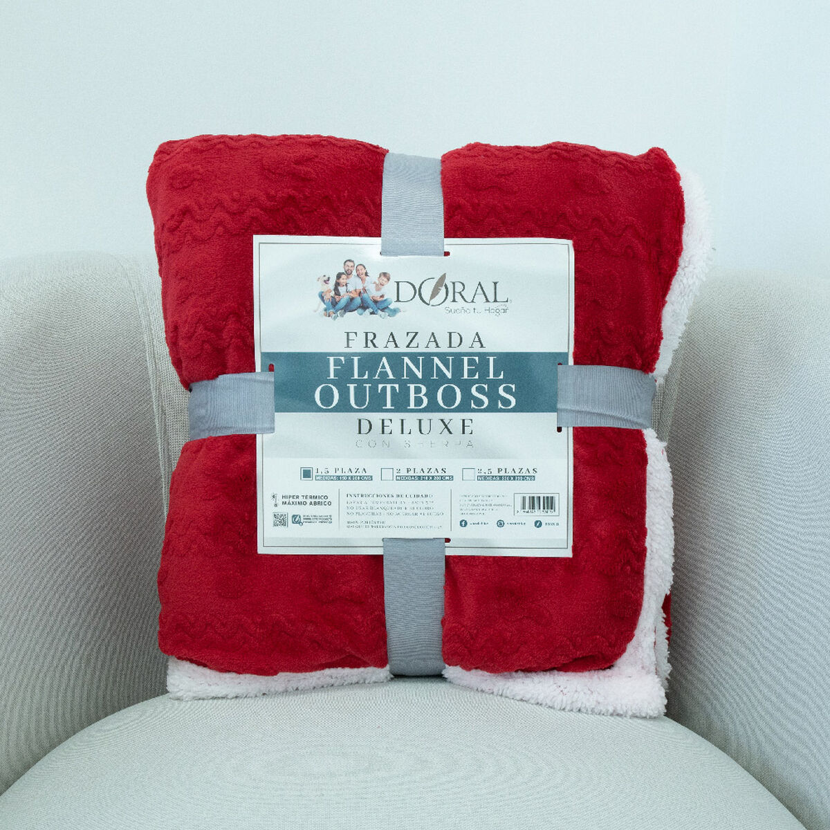 Frazada Doral Flannel Outboss Sherpa 150x200 cm D1